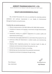 Quality and Environmental Policy